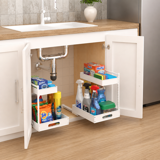 2-Tier Sliding Storage Rack