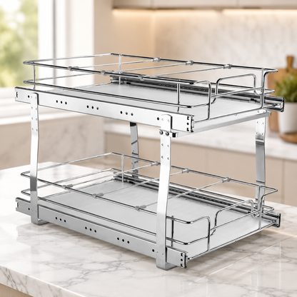 2-Tier Wire Pull-Out Organizer