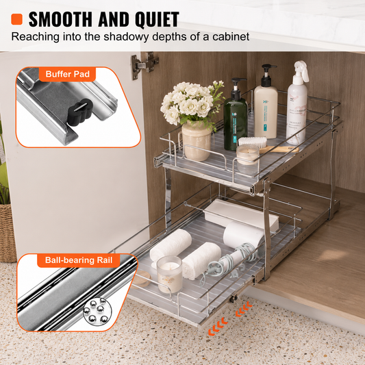 2-Tier Wire Pull-Out Organizer