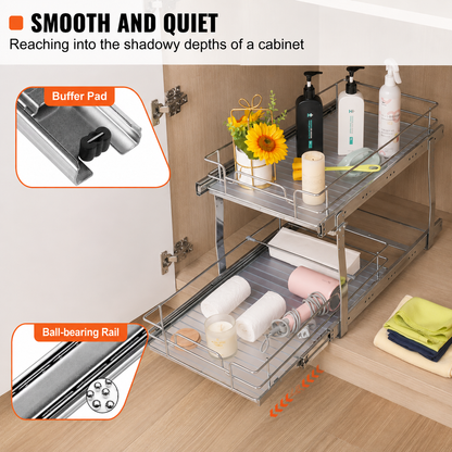2-Tier Wire Pull-Out Organizer