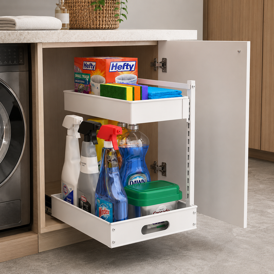 2-Tier Sliding Storage Rack